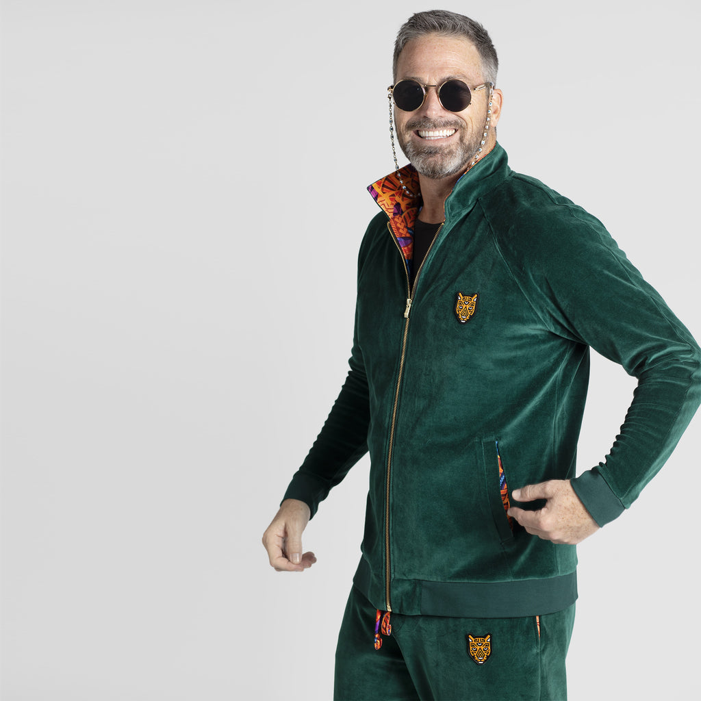 Velour tracksuit outlet mens green